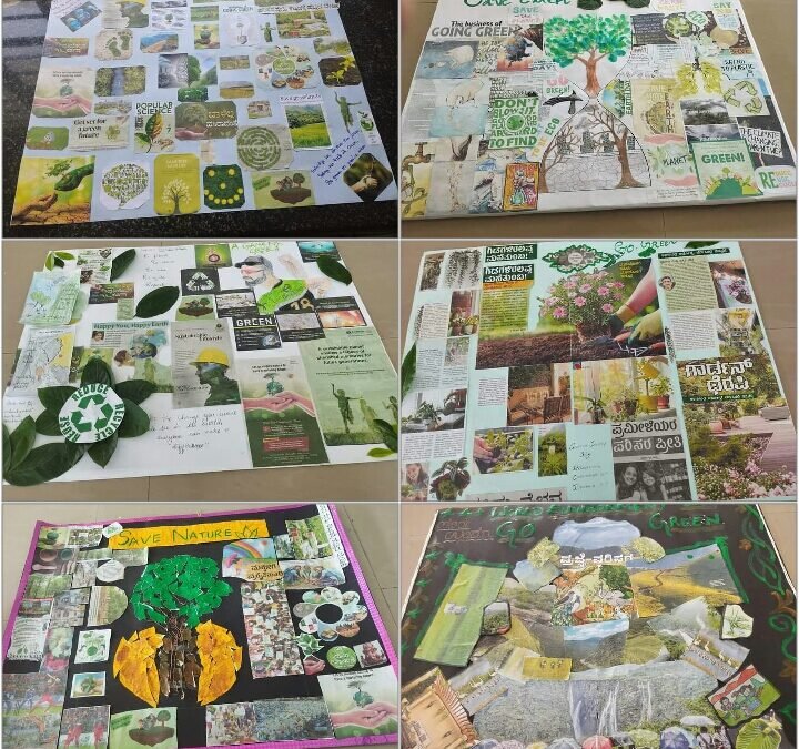 World Environment Day celebration 2023 Day 1 Collage making competition  Theme: Go Green or save planet Earth